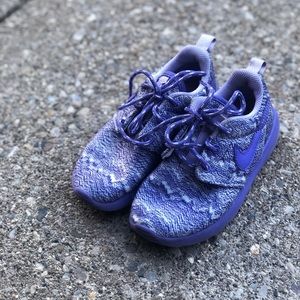Girl Purple Nike Shoes, Size 10